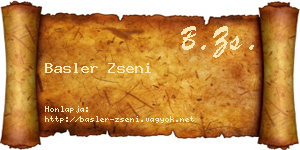 Basler Zseni névjegykártya